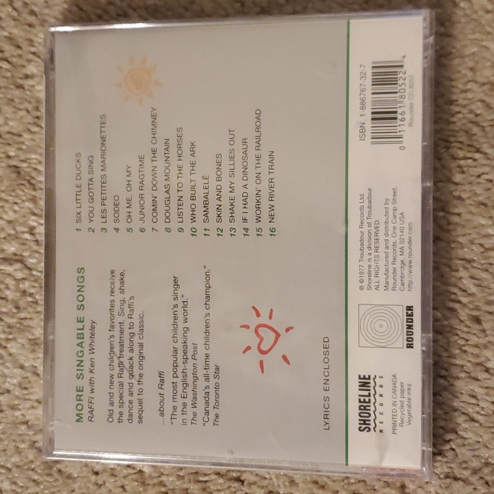 Audio CD - Raffi: More Singable Songs - Picture 2 of 2